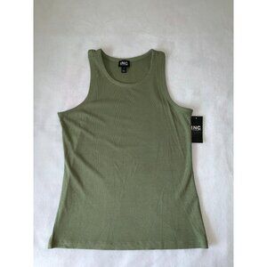 INC Women's Army Green Ribbed Tank Top, size SMALL, NEW